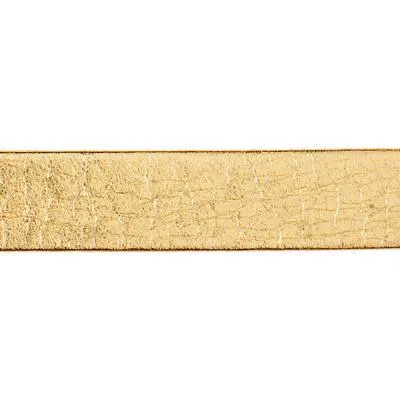 10mm Matte Gold Pearl Metallic Flat Leather by the Foot