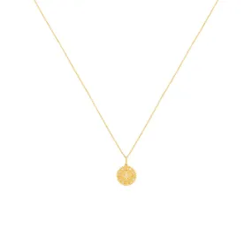 14 Karat Yellow Gold Compass Medallion Pendant Necklace with Diamonds