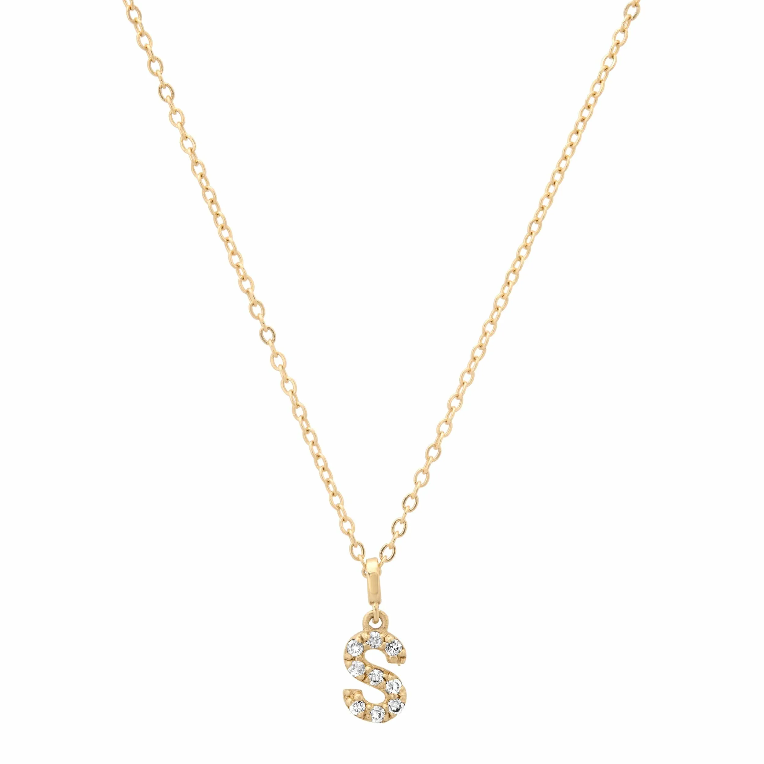 14K Gold & Diamond Mini Initial Charms