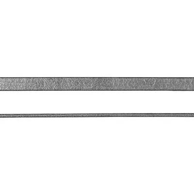 5mm Pewter Pearl Metallic Flat Leather by the Foot