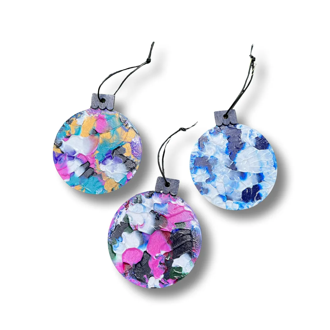 Abstract Arty Christmas Ornaments
