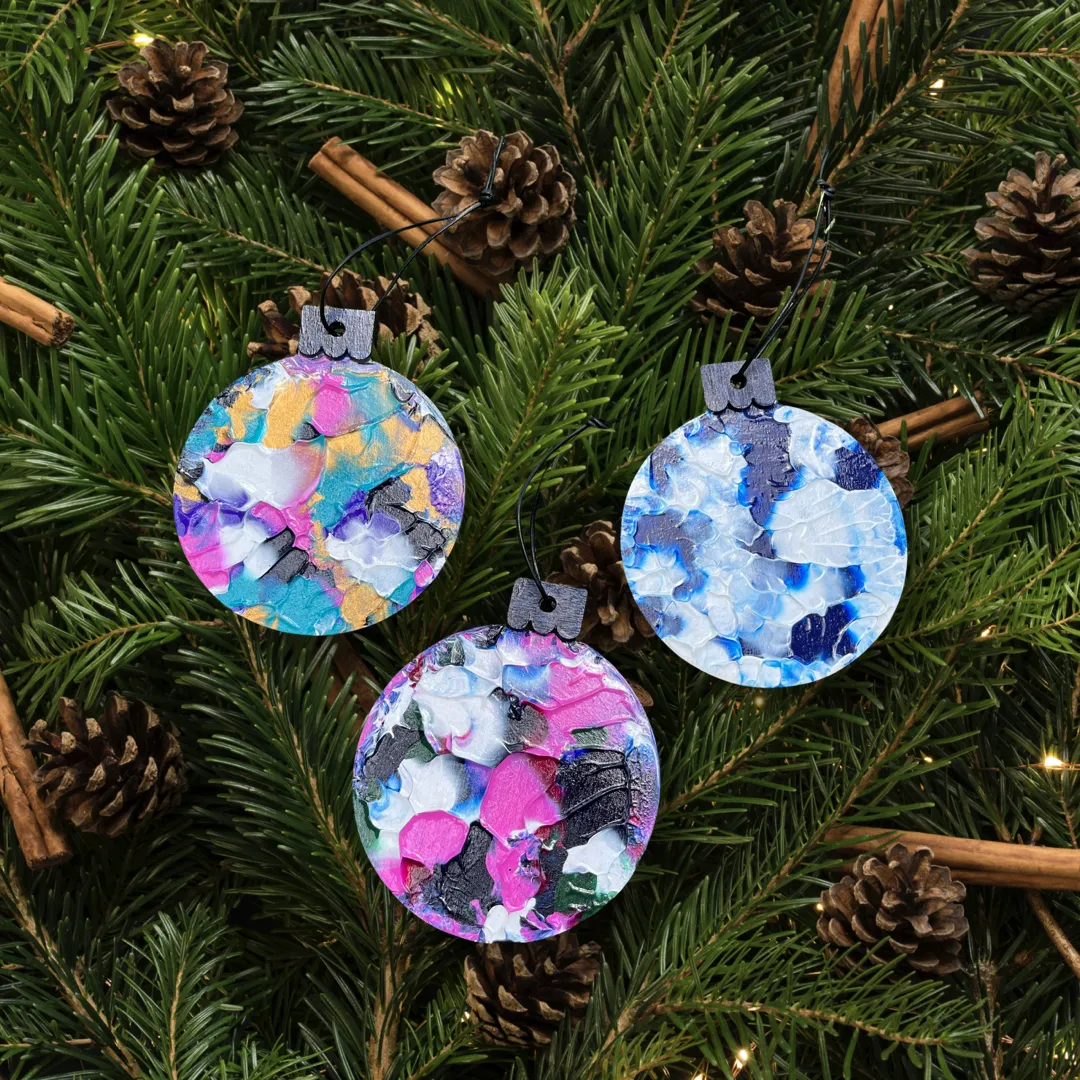 Abstract Arty Christmas Ornaments