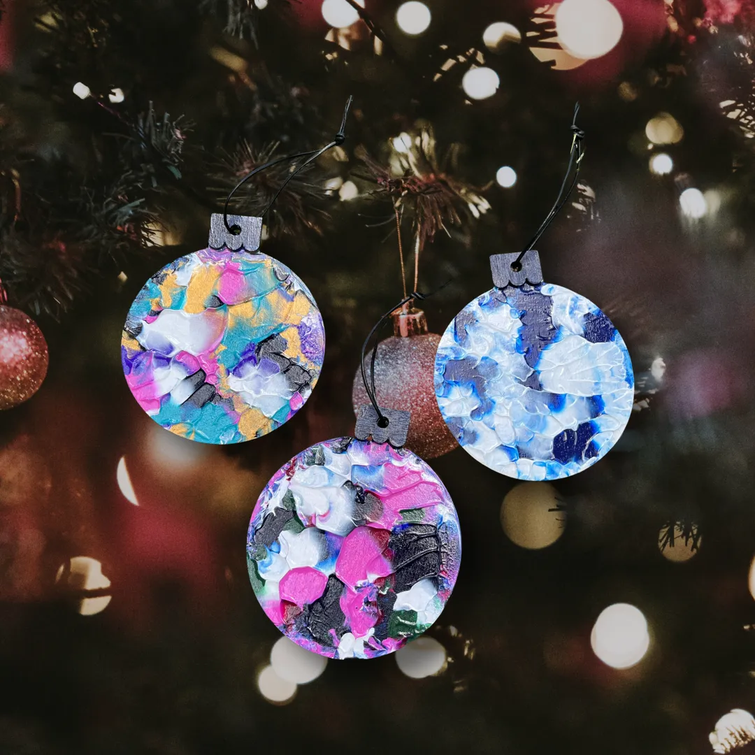 Abstract Arty Christmas Ornaments