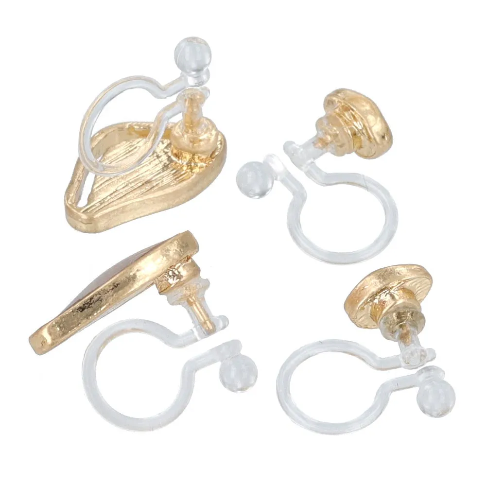 Abstract Design Invisible Clip On Earring Set