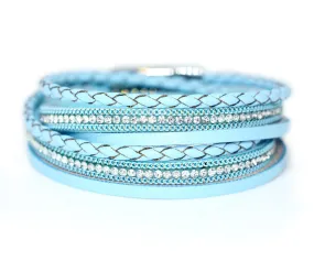 Braided Blue Sparkly Bracelet