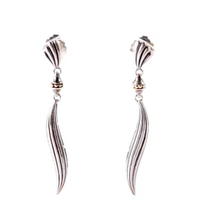 Caviar Chi Chi Fluted Drop Earrings 925/750