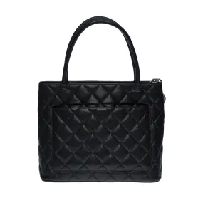 CHANEL Beautiful Cabas Medallion bag in black caviar leather, SHW