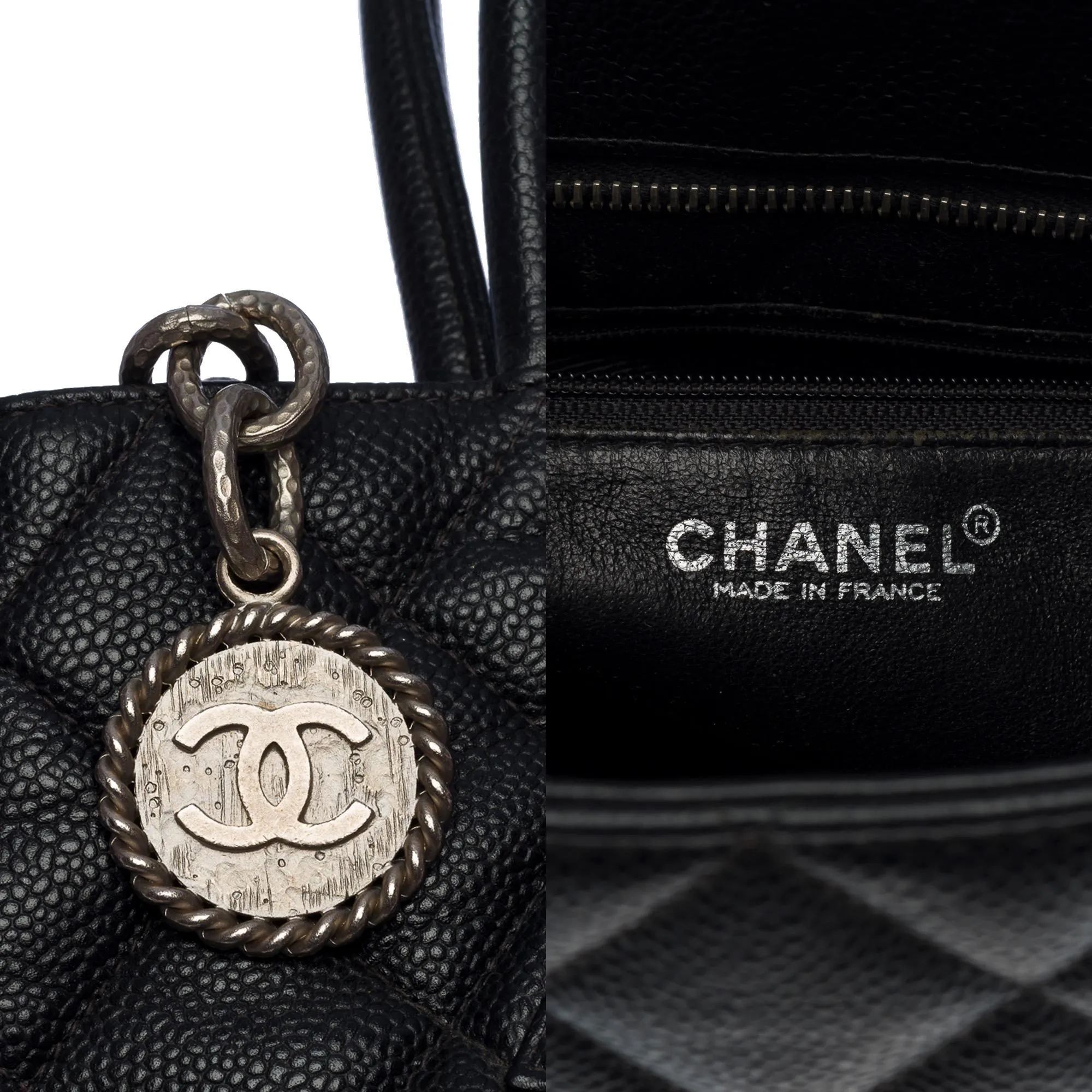 CHANEL Beautiful Cabas Medallion bag in black caviar leather, SHW