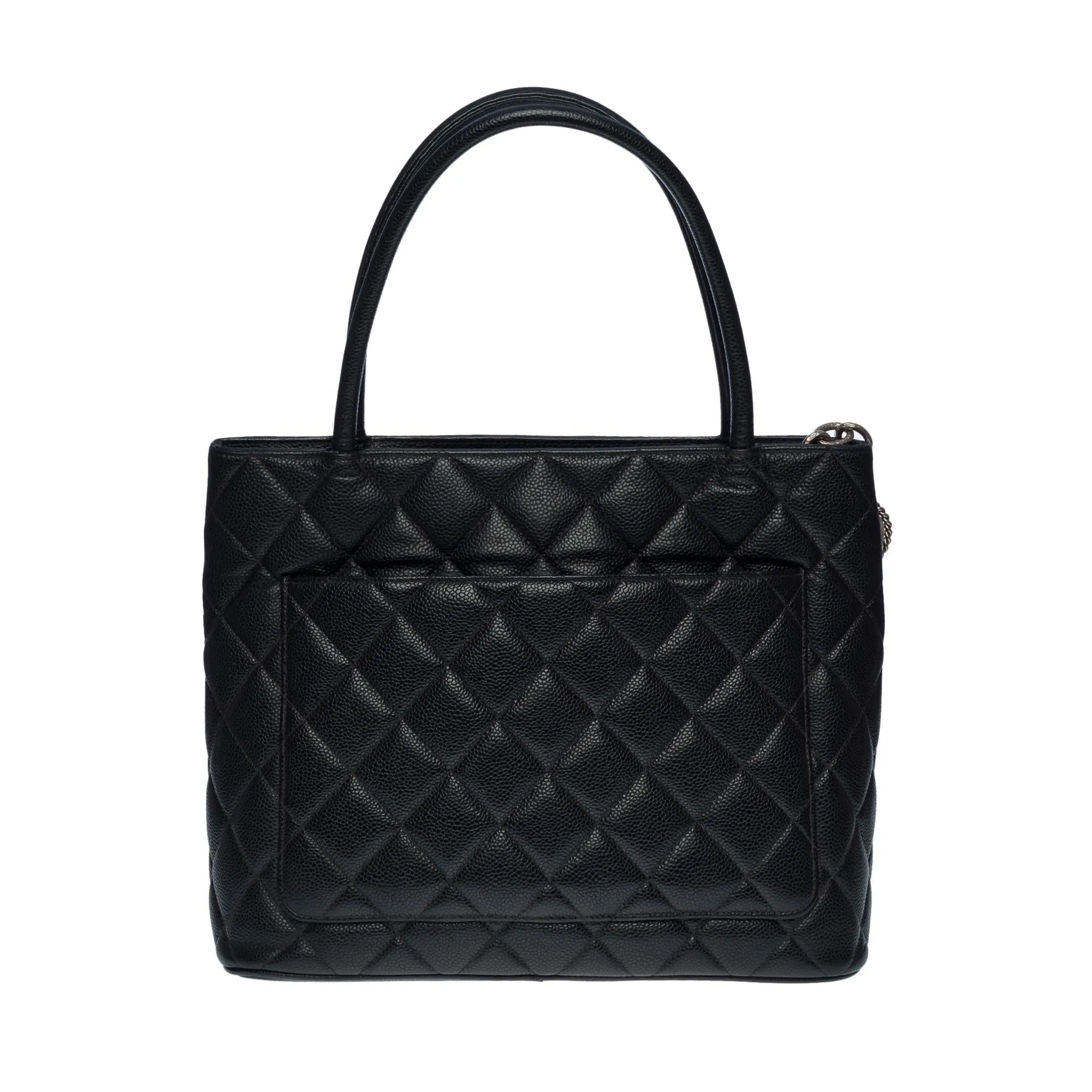 CHANEL Beautiful Cabas Medallion bag in black caviar leather, SHW