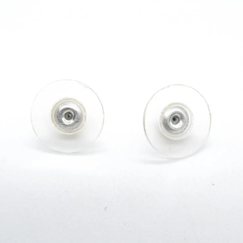 Chanel Coco Mark Gold Plated Costume Pearl Earrings White Champagne Gold