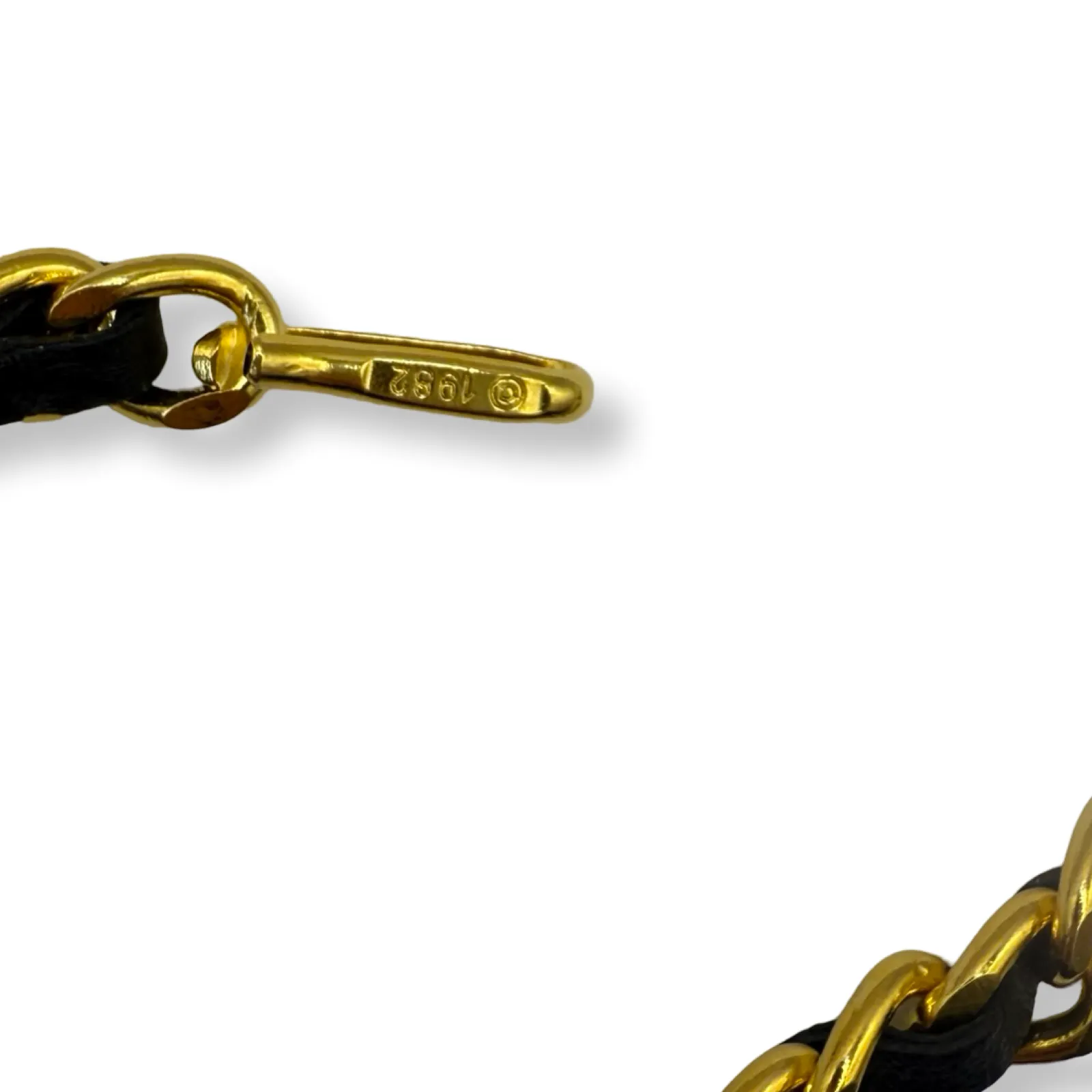Chanel Vintage Leather Woven Chain Belt
