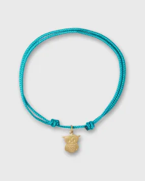 Chouette Charm Bracelet in Gold/Assorted Color Cord
