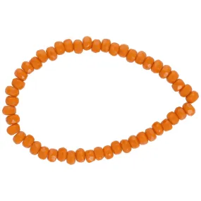 Czech Glass Gem Cut Microspacer (3x2mm) Ochre Orange Opaque , 1 Strand