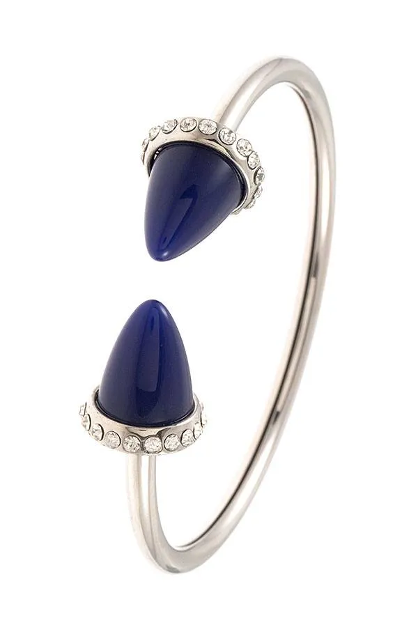 Gem Cone Tip Cuff Bracelet