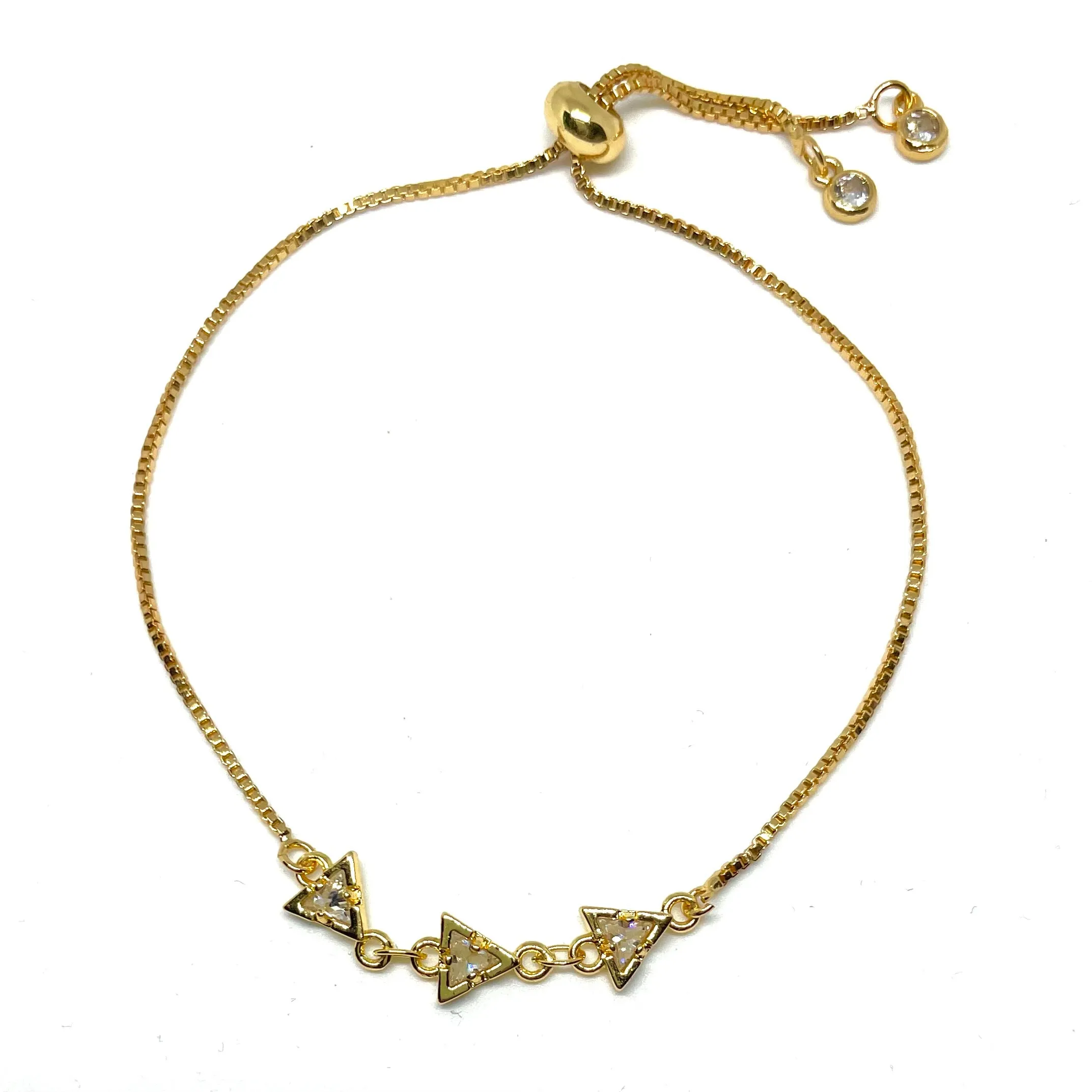 Gem Triangle Slider Bracelet