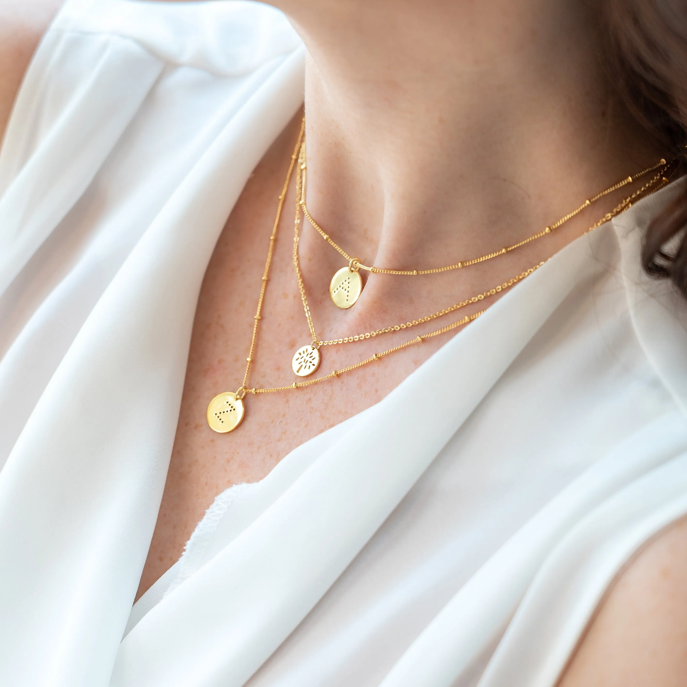 Gold Vermeil Alphabet H Necklace