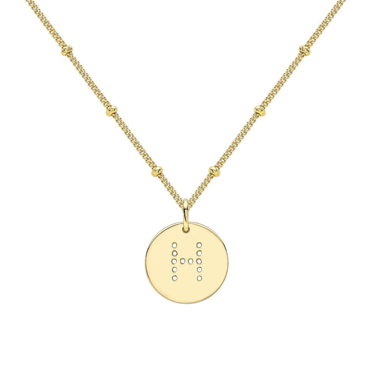 Gold Vermeil Alphabet H Necklace