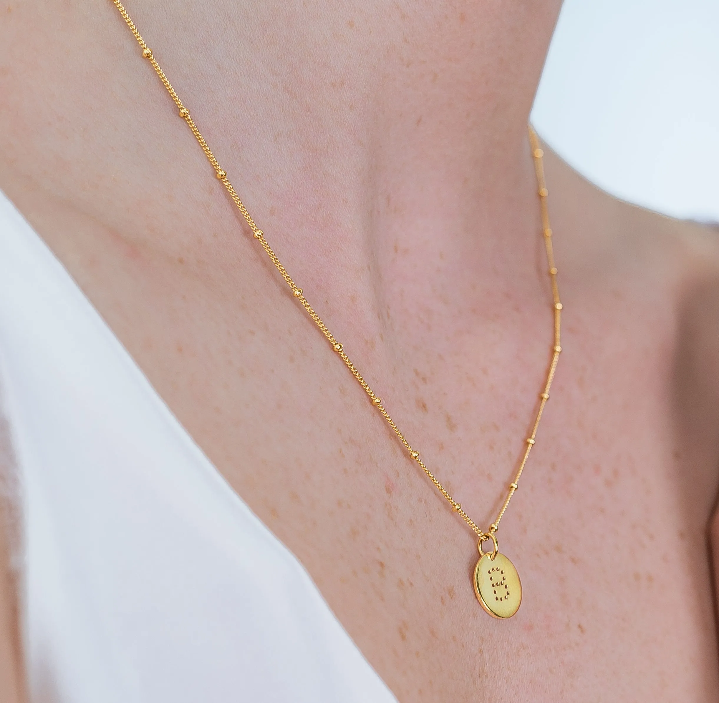 Gold Vermeil Alphabet H Necklace