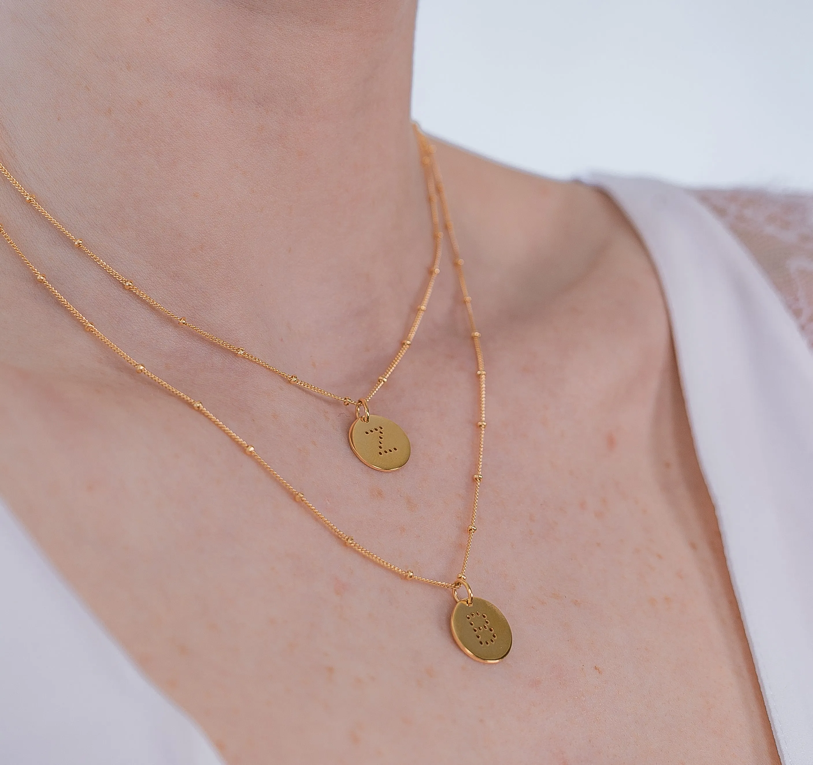Gold Vermeil Alphabet H Necklace