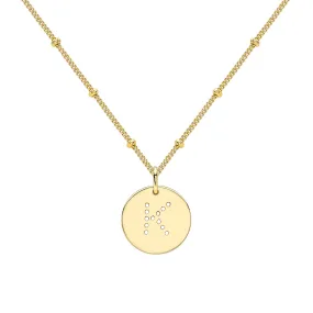 Gold Vermeil Alphabet K Necklace