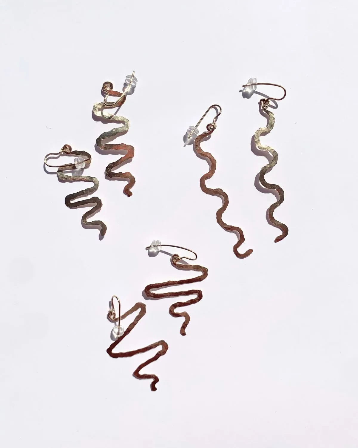 Gold Wavy Earrings
