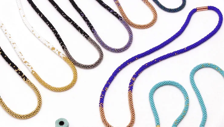 How to Make the Long Beaded Kumihimo Necklace Kit