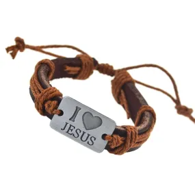 Jesus Multi-layer Leather Bracelet