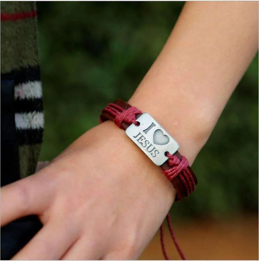 Jesus Multi-layer Leather Bracelet