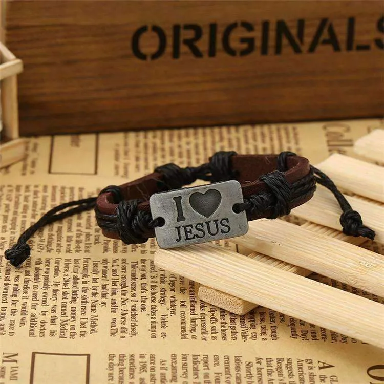 Jesus Multi-layer Leather Bracelet