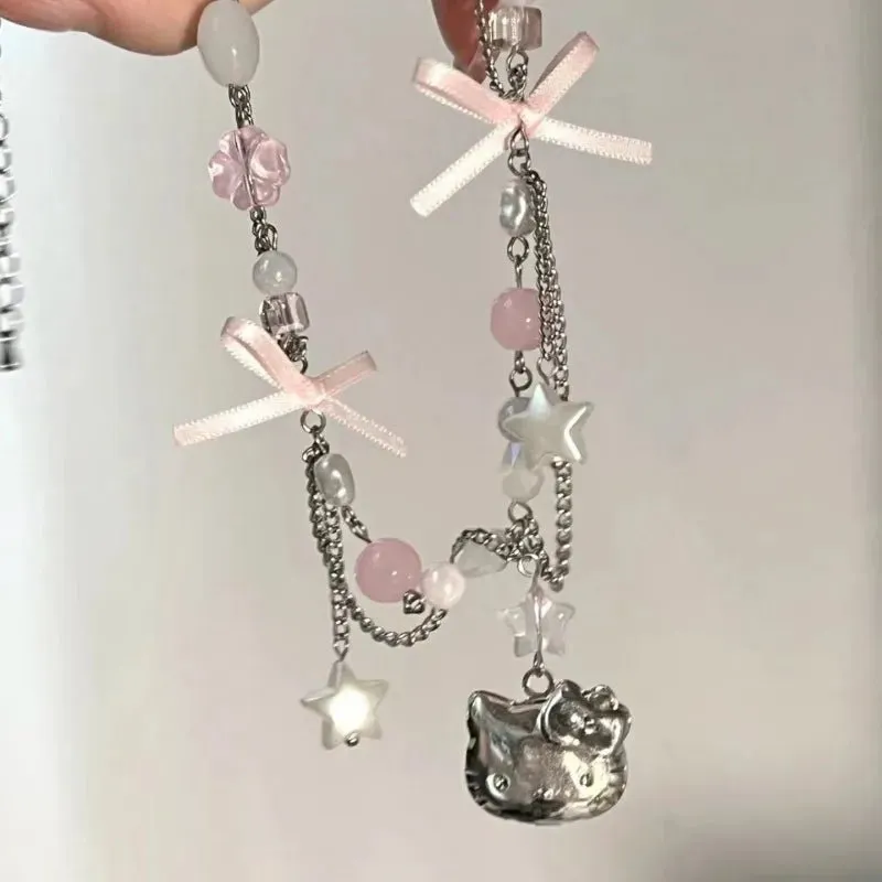 Kawaii Hello Kitty Beaded Necklace