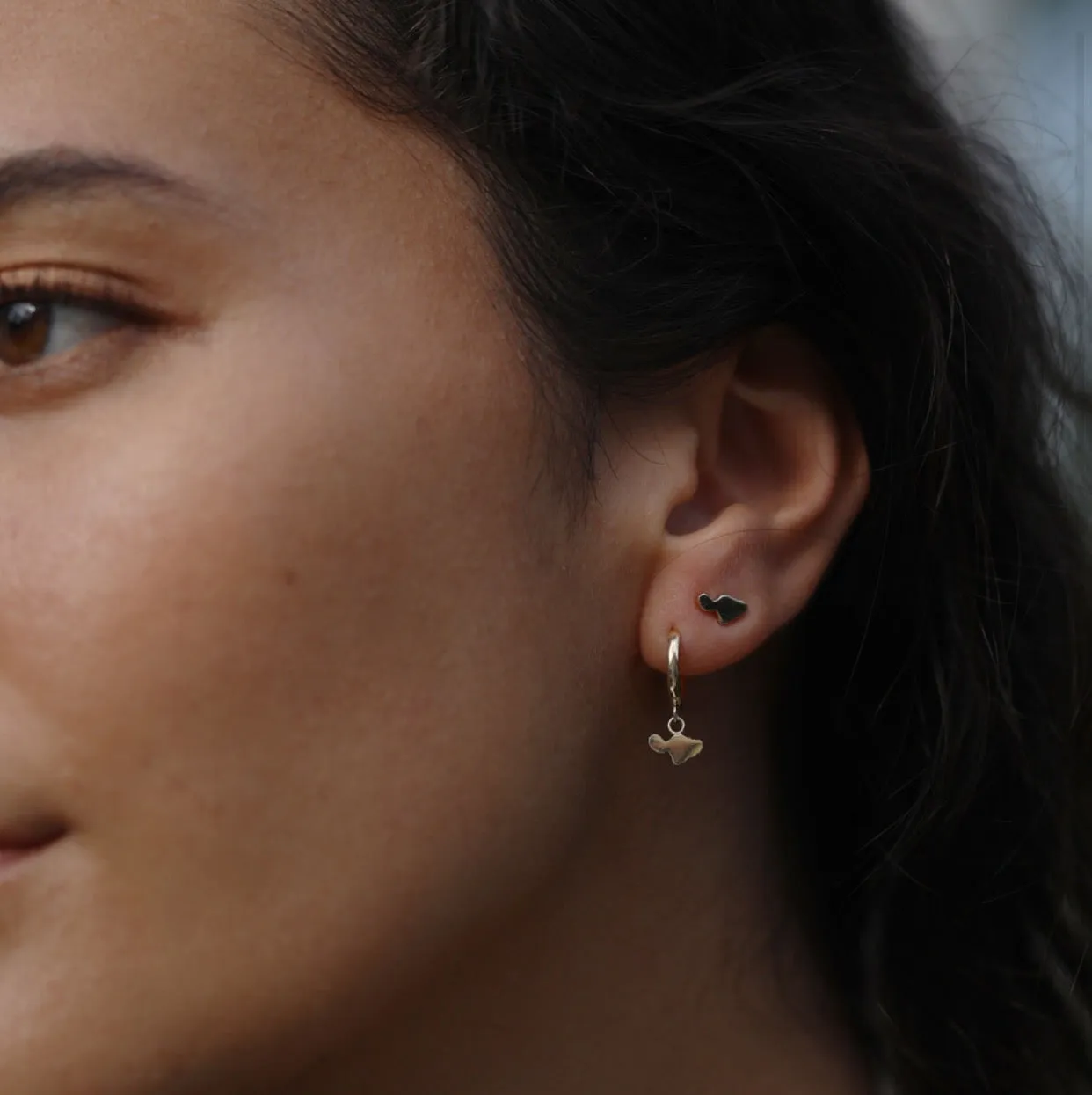 Maui Stud Earring - Solid 14kt
