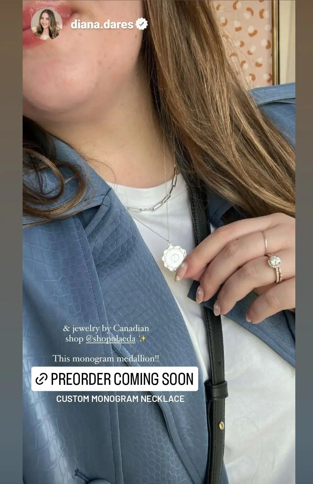 Monogram medallion necklace