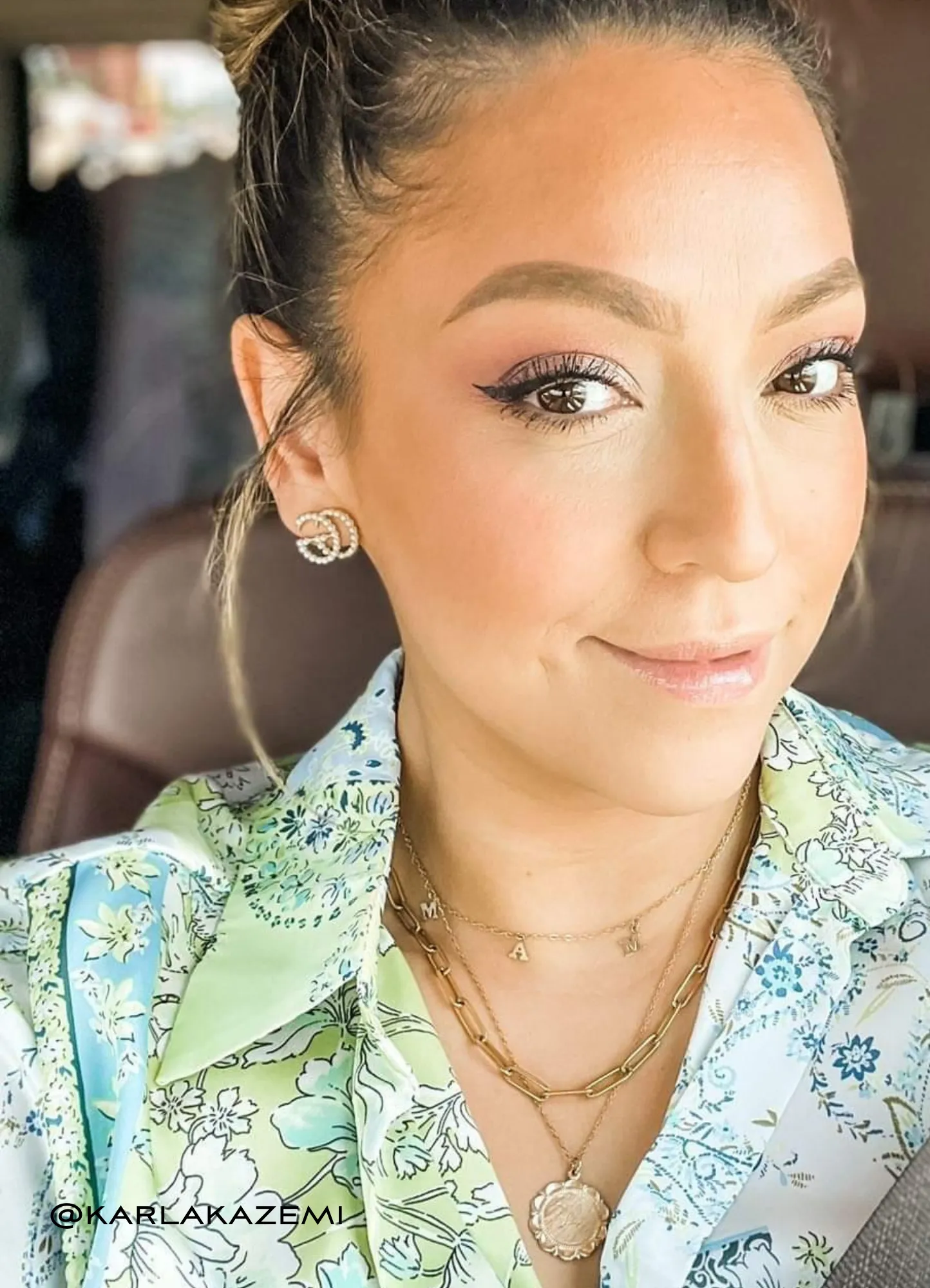Monogram medallion necklace
