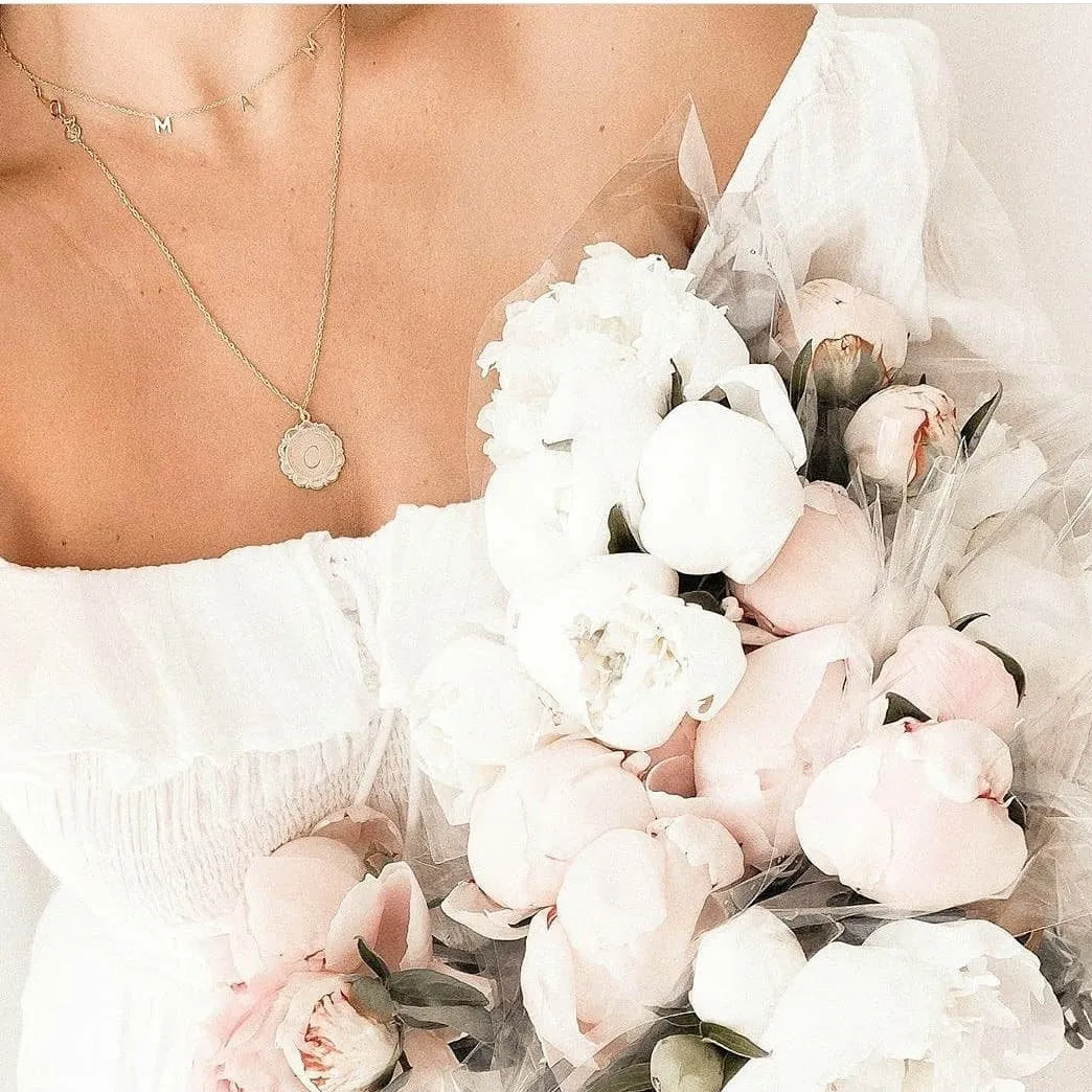 Monogram medallion necklace