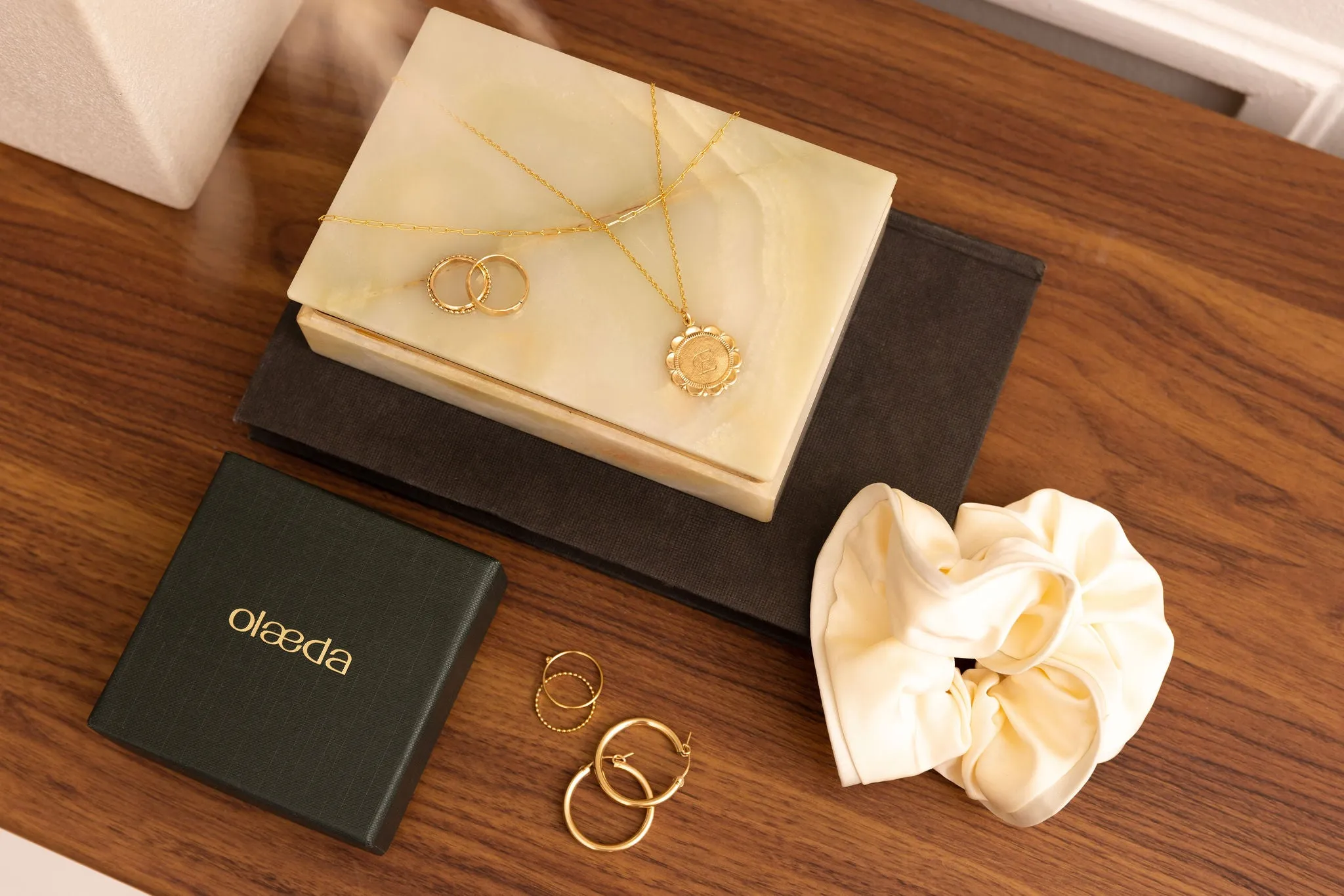 Monogram medallion necklace