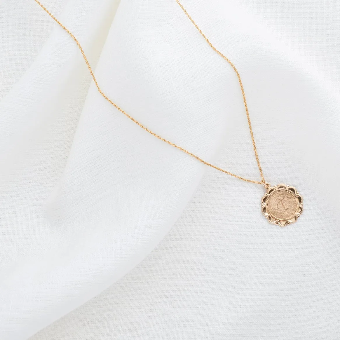 Monogram medallion necklace