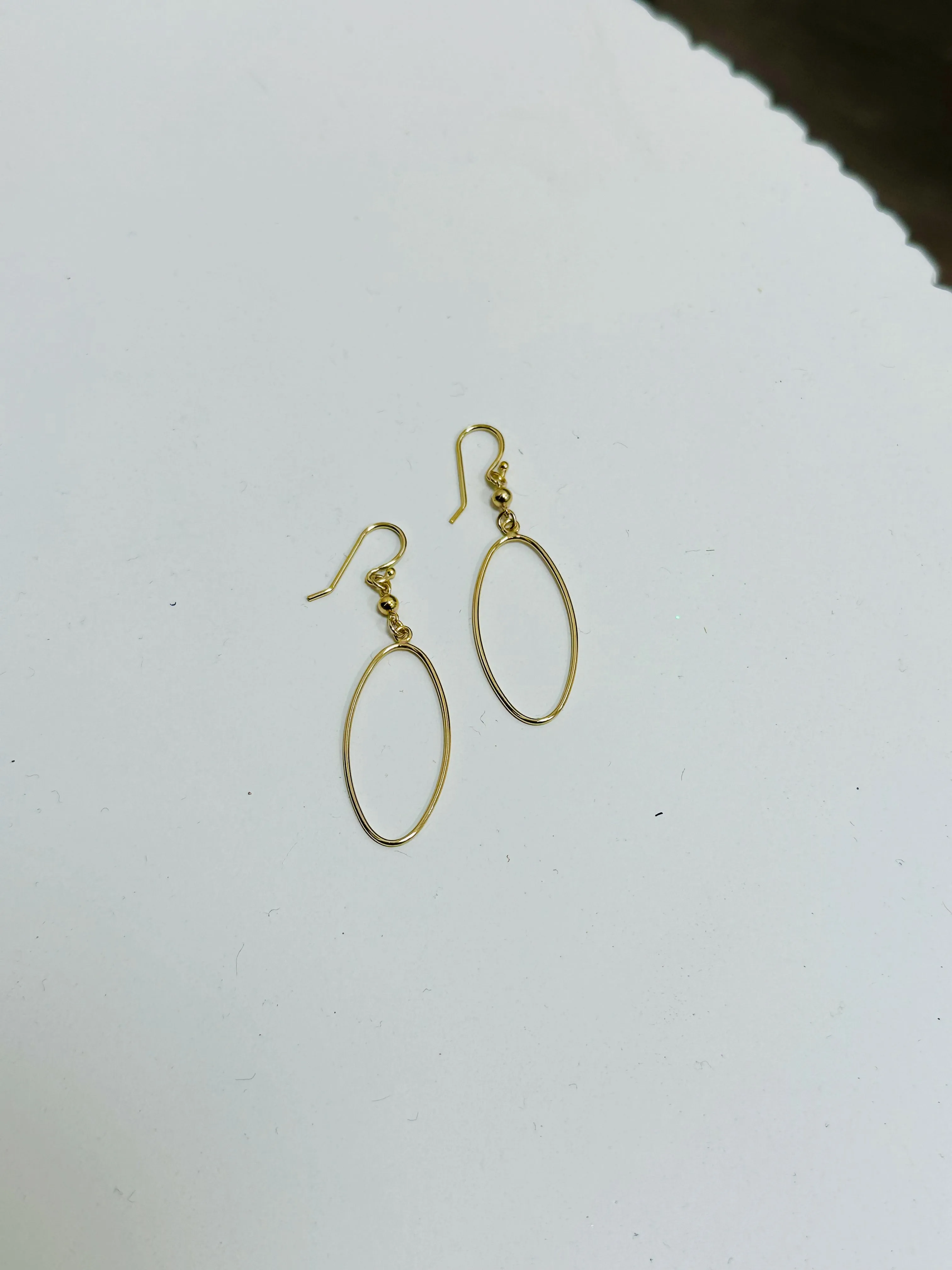 Oval Drop Earrrings