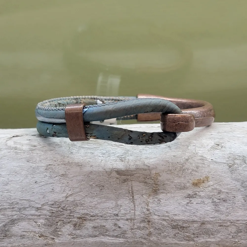 Pick Your Color-Cork Copper Hook Bracelet