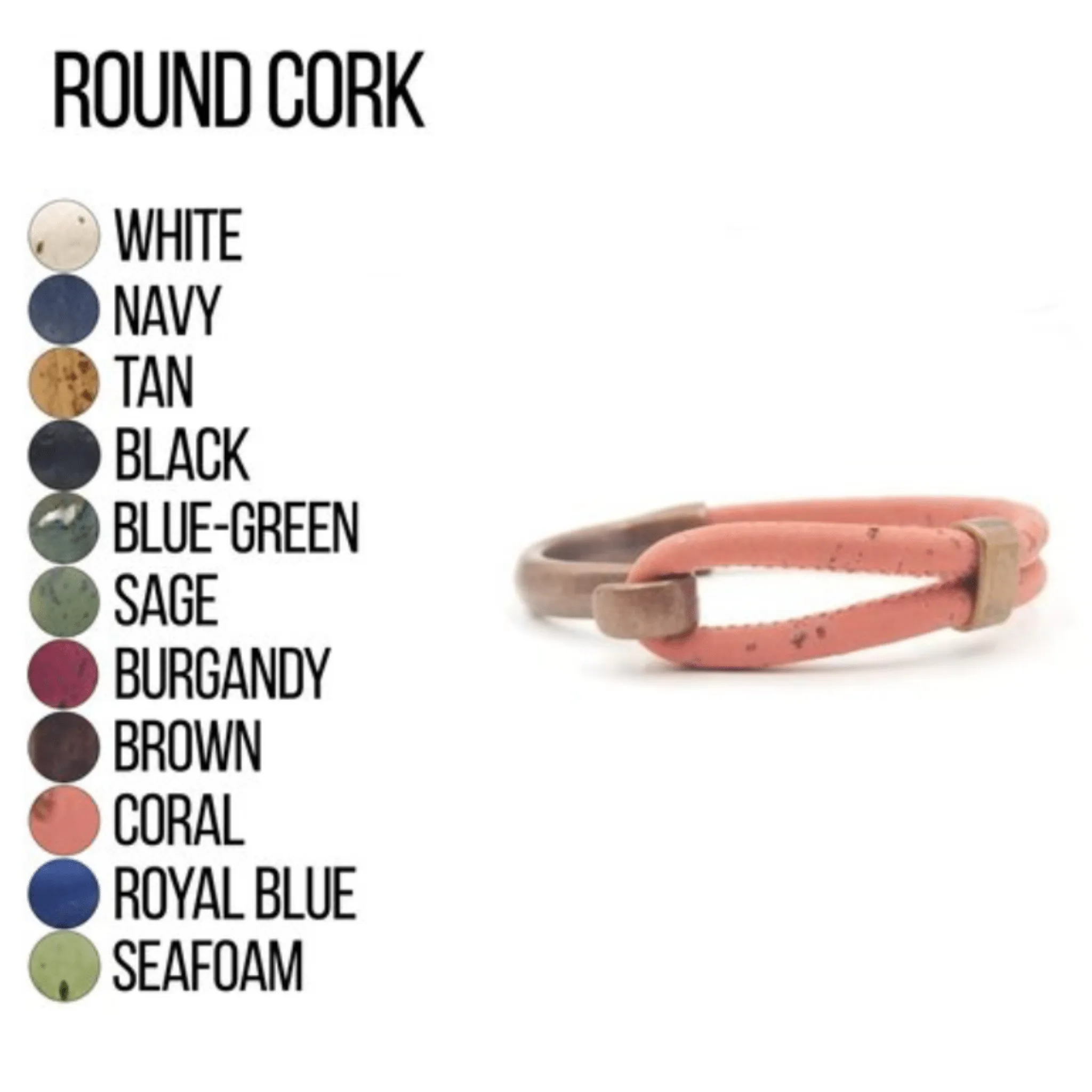 Pick Your Color-Cork Copper Hook Bracelet