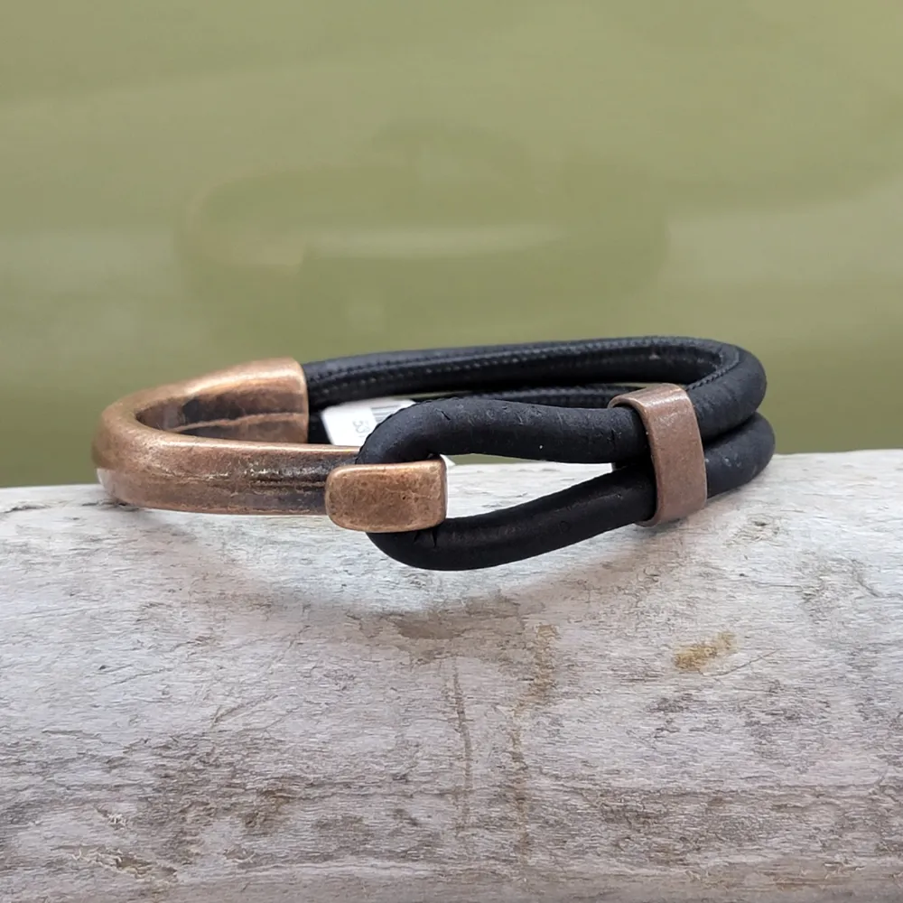 Pick Your Color-Cork Copper Hook Bracelet
