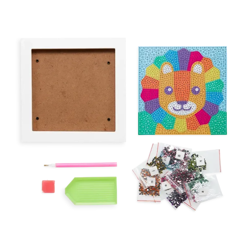 Razzle dazzle diy gem art kit - little lion