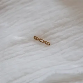 Sideways 808 Stud Earring - Solid 14kt
