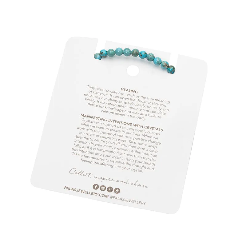 TURQUOISE HOWLITE HEALING GEM BRACELET