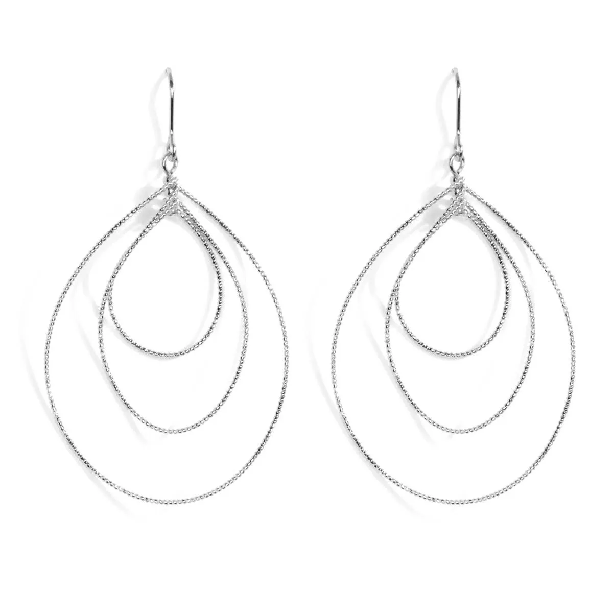 Ultra Delicate Triple Teardrop Earrings